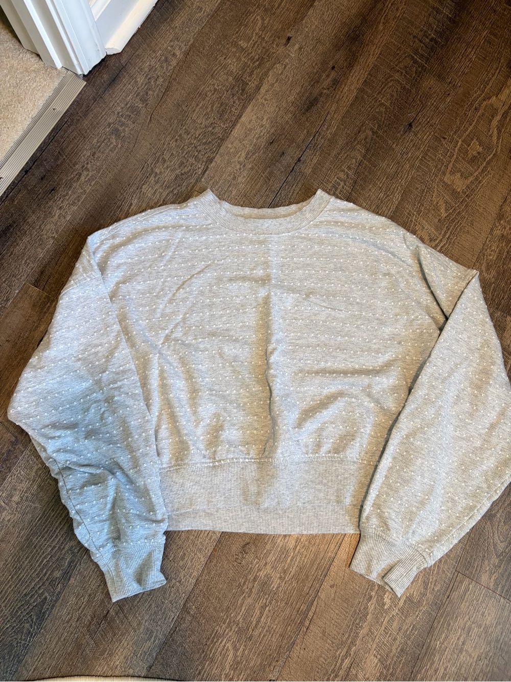 Aerie Cropped Polka Dot Sweatshirt